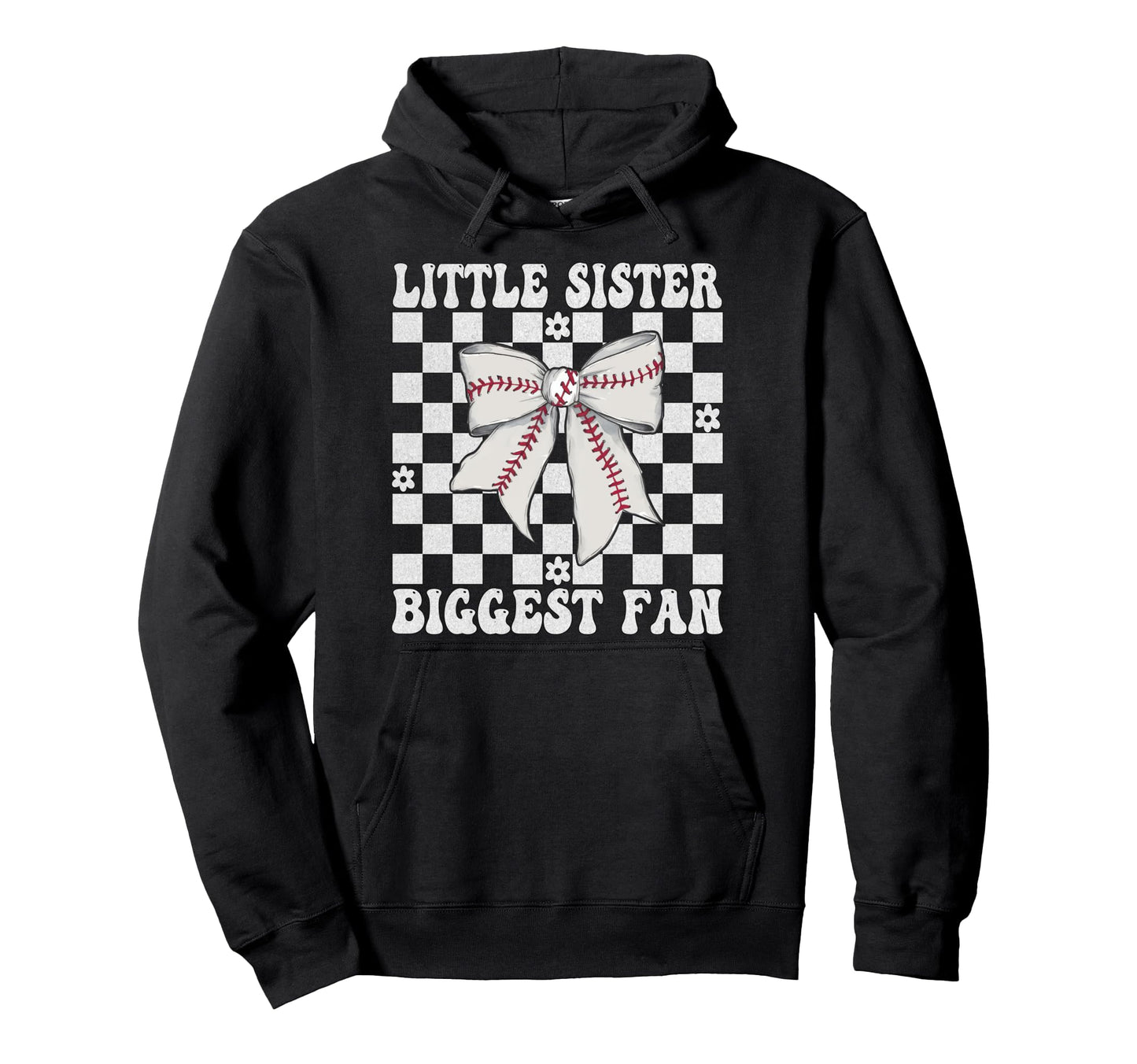 Baseball Sister Baseball Little Sister Hoodie - Unique Graphic for Adults - T-Shirt, Sweatshirt, Hoodie