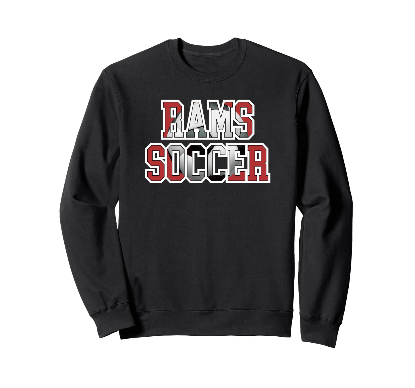 Rams Soccer Mom Game Day Mascot Red Sweatshirt - Aesthetic Graphic Unisex - T-Shirt, Sweatshirt, Hoodie