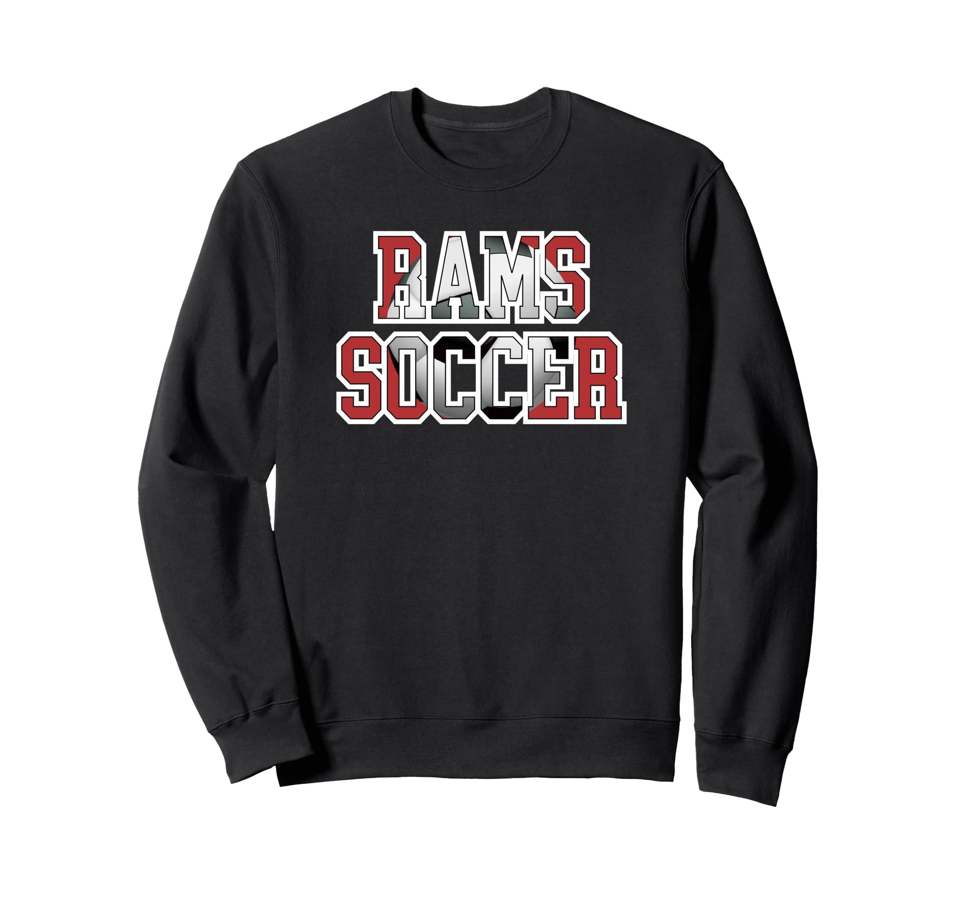 Rams Soccer Mom Game Day Mascot Red Sweatshirt - Aesthetic Graphic Unisex - T-Shirt, Sweatshirt, Hoodie