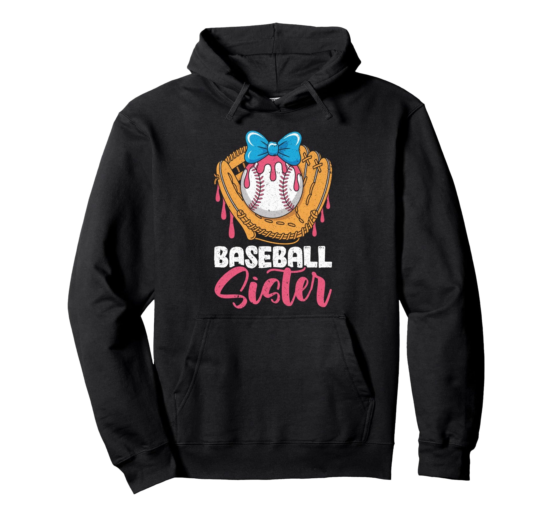 Baseball Sister Coquette Bow Biggest Hoodie - Minimalist Print for Adults - T-Shirt, Sweatshirt, Hoodie