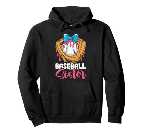 Baseball Sister Coquette Bow Biggest Hoodie - Minimalist Print for Adults - T-Shirt, Sweatshirt, Hoodie