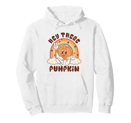 Hey There Pumpkin Groovy Thanksgiving Hoodie - Minimalist Print Men Women - T-Shirt, Sweatshirt, Hoodie