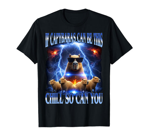 Chill Capybara Bootleg Vaporwave T-Shirt - Custom Art Print Men Women - T-Shirt, Sweatshirt, Hoodie