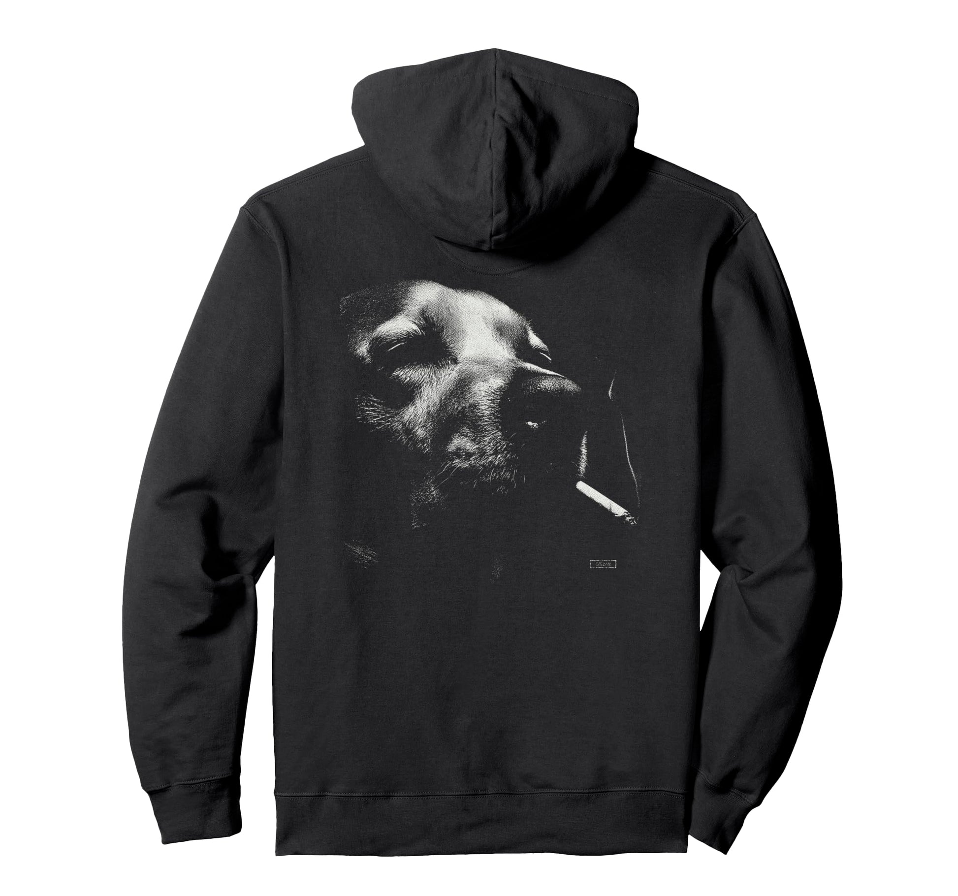 Golden Retriever Smoking Cigarette Hoodie - Minimalist Print Men Women - T-Shirt, Sweatshirt, Hoodie