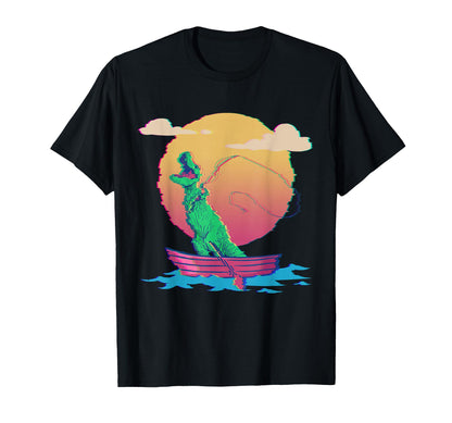 Funny Fishing Dinosaur T Rex Fisherman T-Shirt - Unique Graphic Men Women - T-Shirt, Sweatshirt, Hoodie