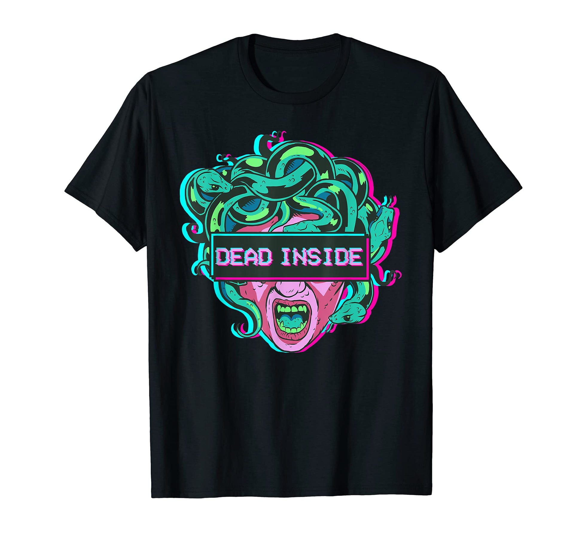 Aesthetic Medusa Dead Inside Snake Head T-Shirt - Novelty Apparel Unisex - T-Shirt, Sweatshirt, Hoodie