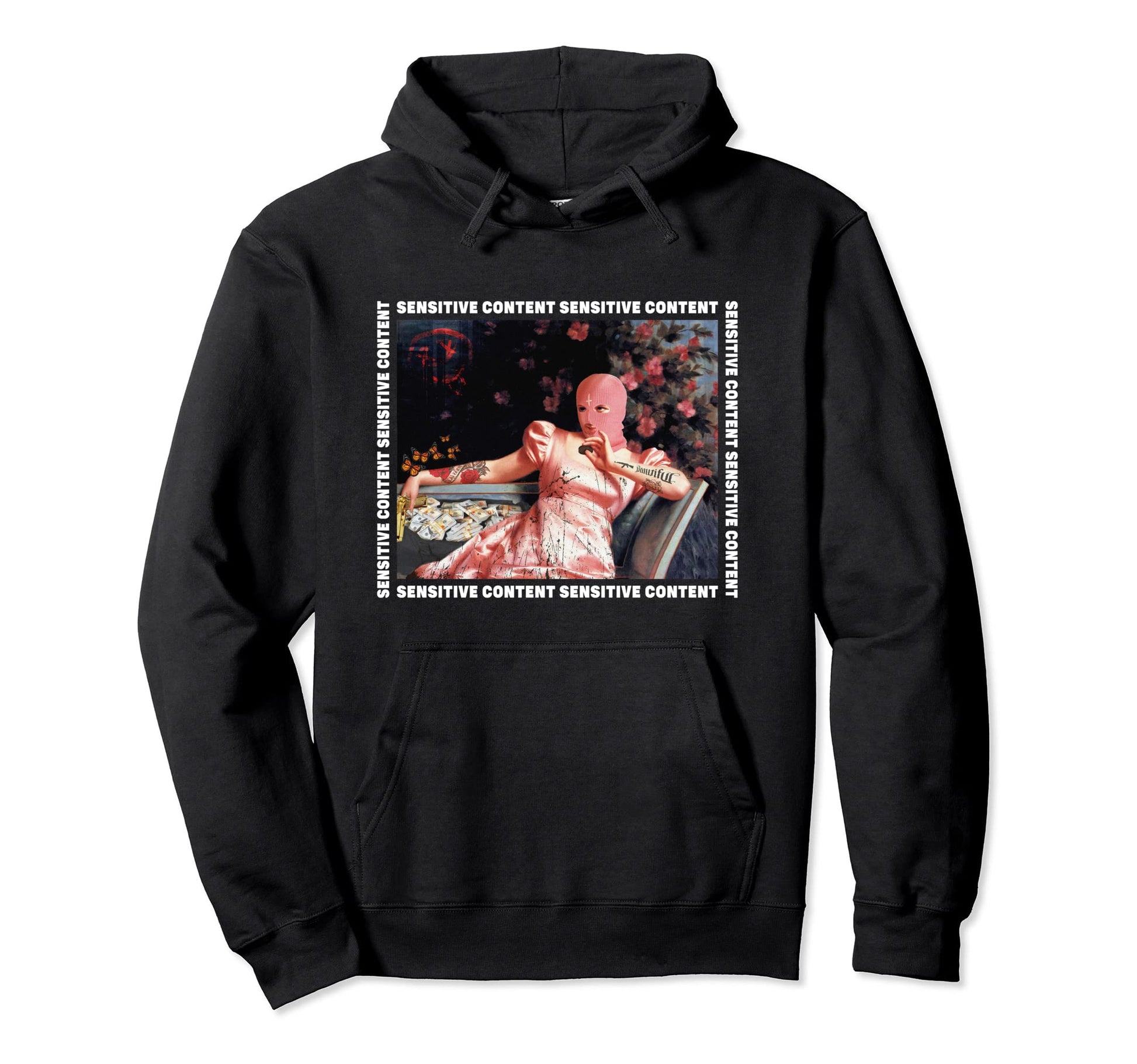 Balaclava Sad Aesthetic Edgy Streetwear Hoodie - Custom Art Print Men Women - T-Shirt, Sweatshirt, Hoodie
