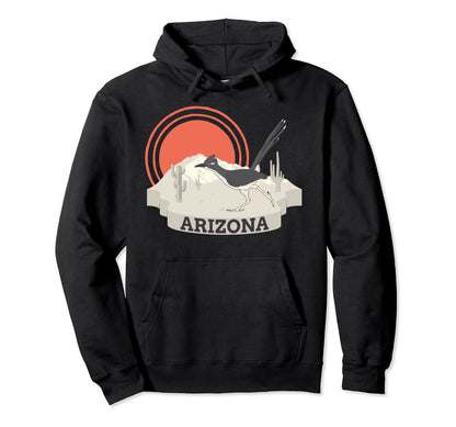 Arizona Roadrunner Boho Desert Cactus Hoodie - Graphic Print for Adults - T-Shirt, Sweatshirt, Hoodie