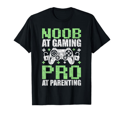 Gamer Dad Fathers Day Noob Gaming Pro T-Shirt - Minimalist Print Men Women - T-Shirt, Sweatshirt, Hoodie