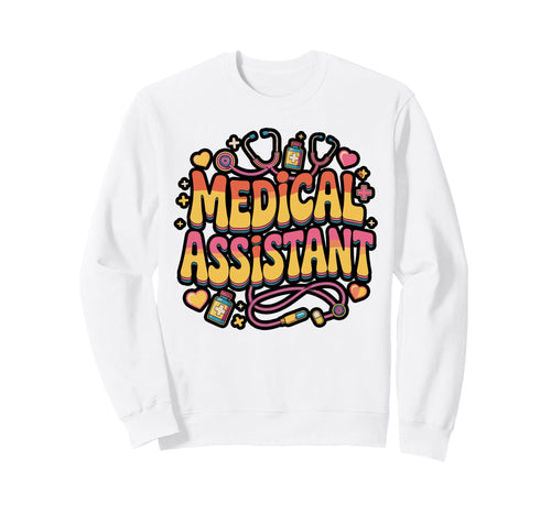 Rainbow Medical Assistant Pride Sweatshirt - Aesthetic Graphic for Adults - T-Shirt, Sweatshirt, Hoodie