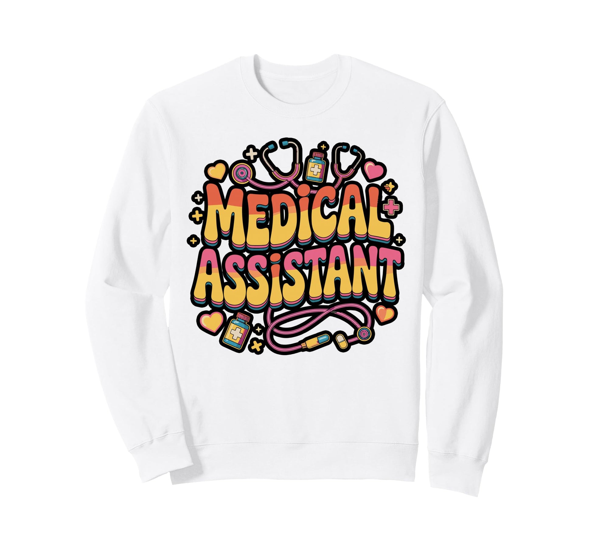 Rainbow Medical Assistant Pride Sweatshirt - Custom Art Print Men Women - T-Shirt, Sweatshirt, Hoodie