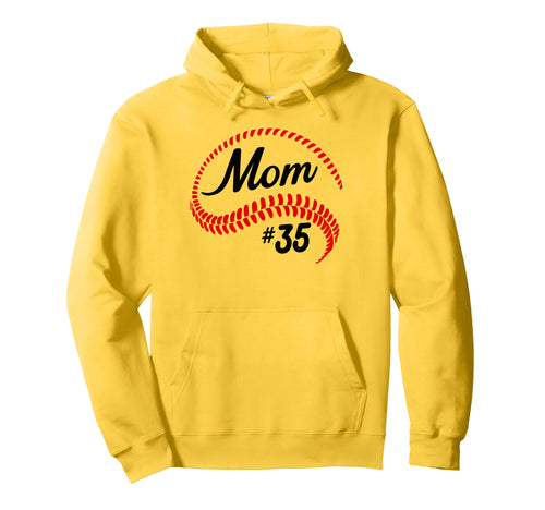 Baseball Softball 35 Baseball Mom Hoodie - Unique Graphic for Adults - T-Shirt, Sweatshirt, Hoodie