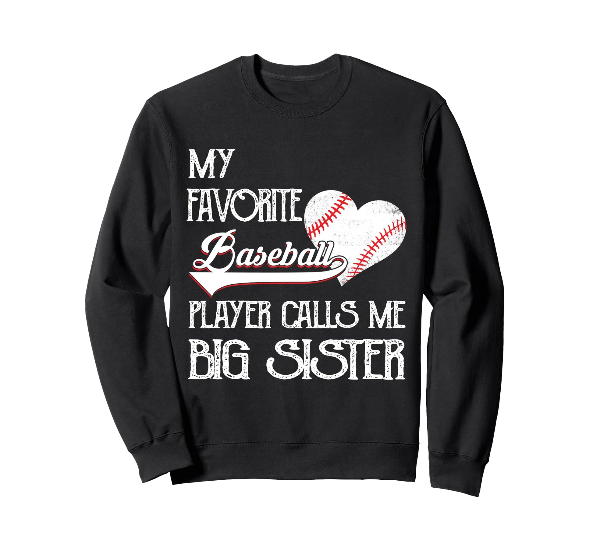 Heart Love Favorite Baseball Sweatshirt - Aesthetic Graphic Men Women - T-Shirt, Sweatshirt, Hoodie