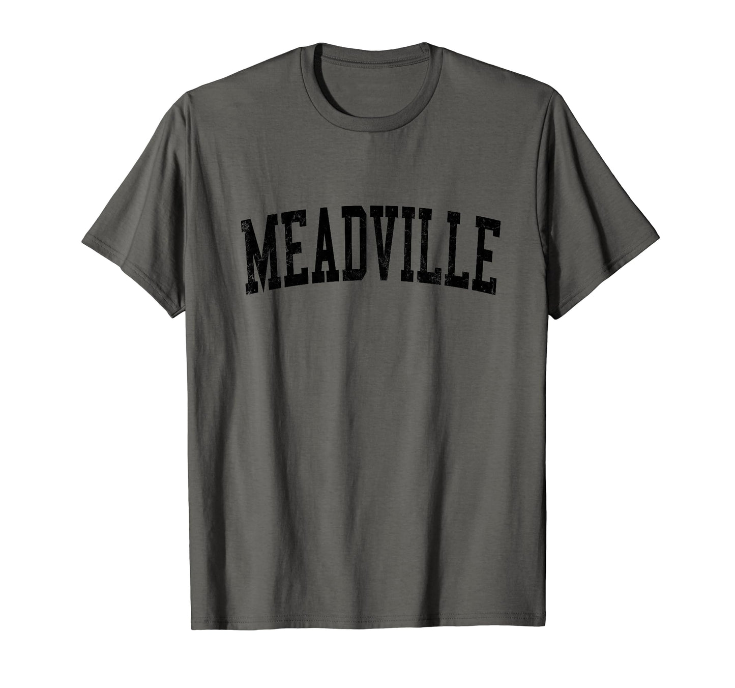 Meadville Pa Distressed Black Varsity T-Shirt - Graphic Print for Adults - T-Shirt, Sweatshirt, Hoodie