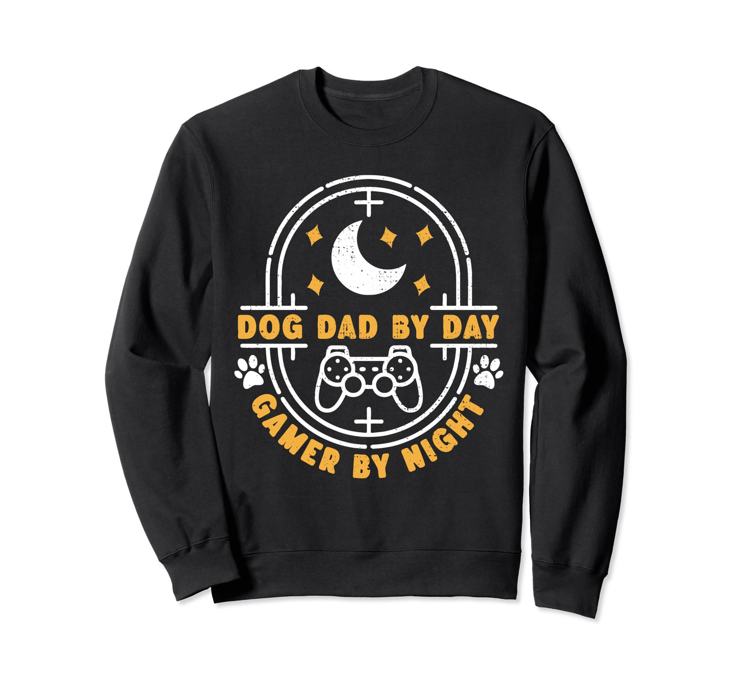 Dog Dad Day Gamer Night Gamepad And Sweatshirt - Trendy Graphic Unisex - T-Shirt, Sweatshirt, Hoodie