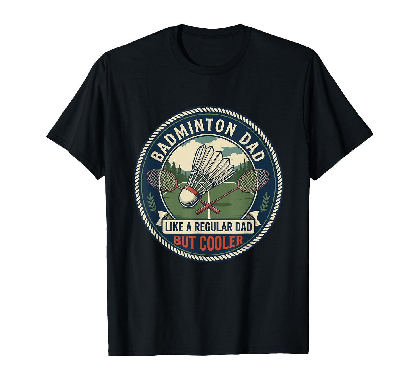 Badminton Dad Player Racket Shuttlecock T-Shirt - Aesthetic Graphic Unisex - T-Shirt, Sweatshirt, Hoodie
