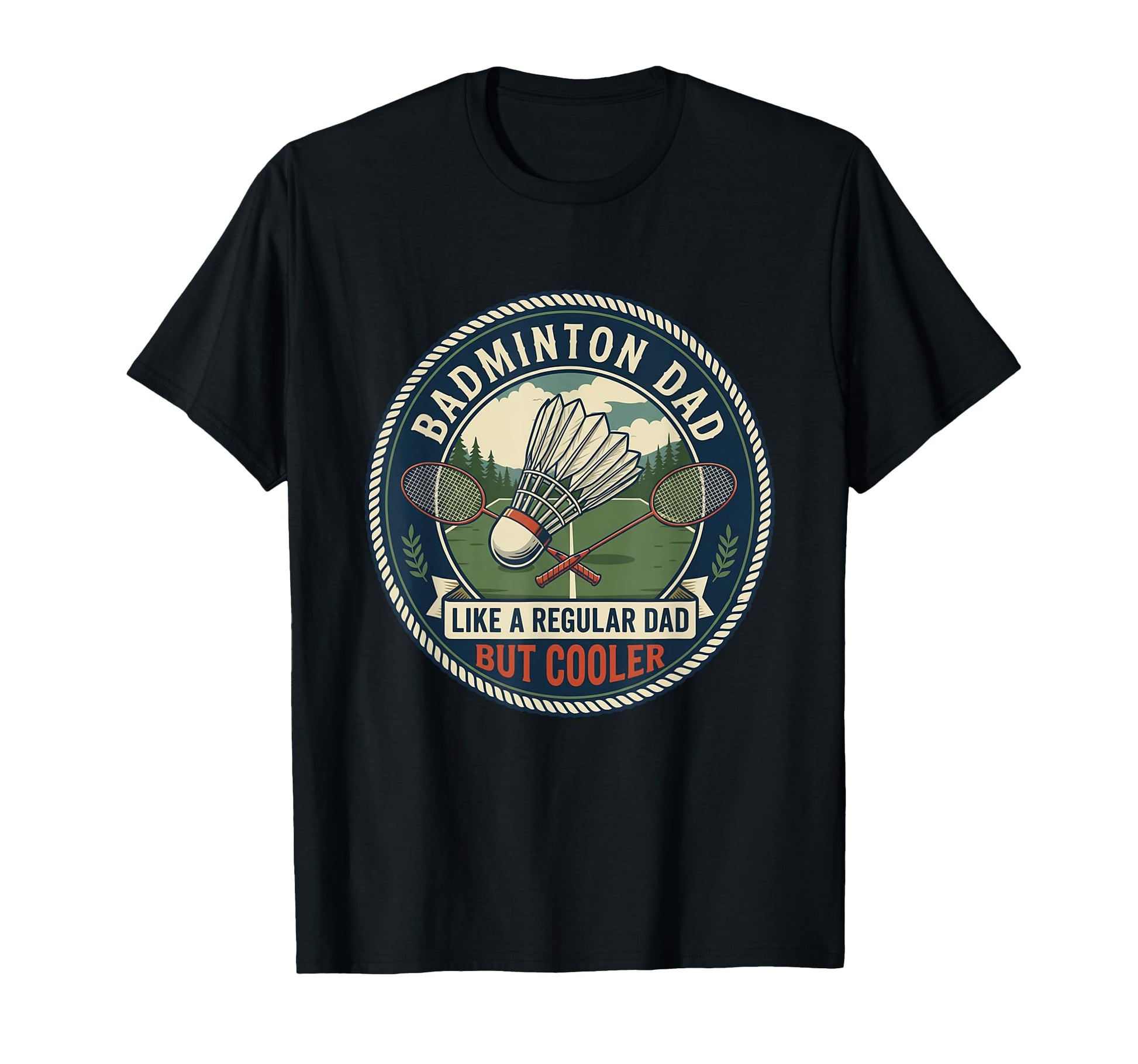 Badminton Dad Player Racket Shuttlecock T-Shirt - Aesthetic Graphic Unisex - T-Shirt, Sweatshirt, Hoodie