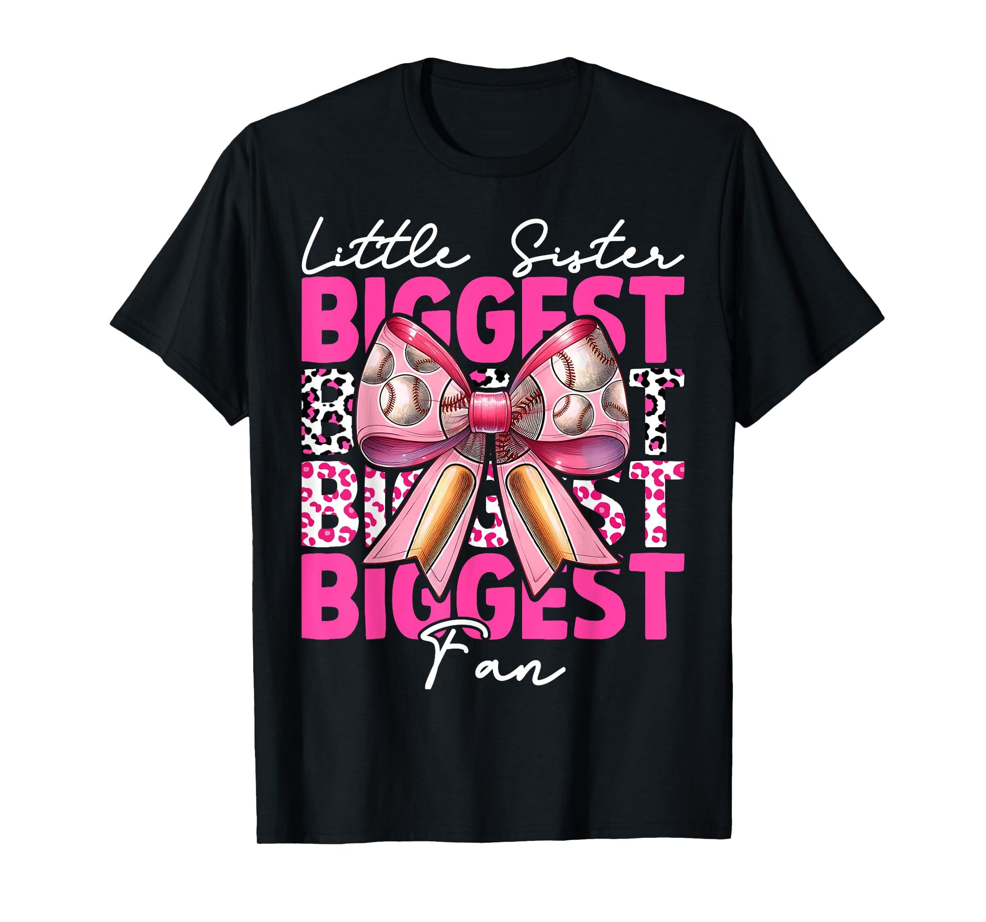 Baseball Sister Coquette Bow Little T-Shirt - Fun Novelty Design Men Women - T-Shirt, Sweatshirt, Hoodie