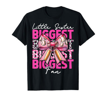Baseball Sister Coquette Bow Little T-Shirt - Fun Novelty Design Men Women - T-Shirt, Sweatshirt, Hoodie