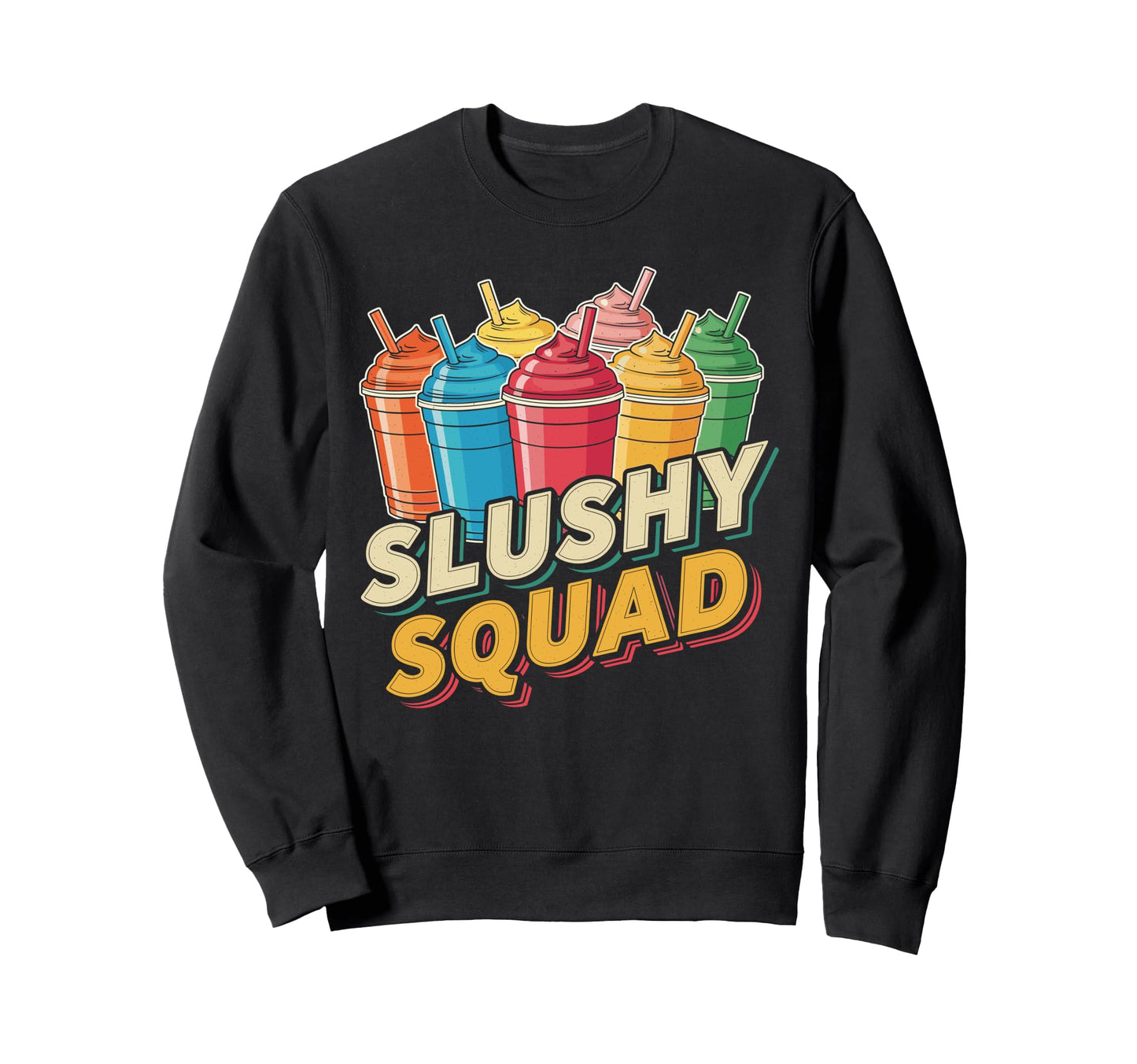 Slushy Squad Rainbow Line Up Sweatshirt - Custom Art Print Men Women - T-Shirt, Sweatshirt, Hoodie
