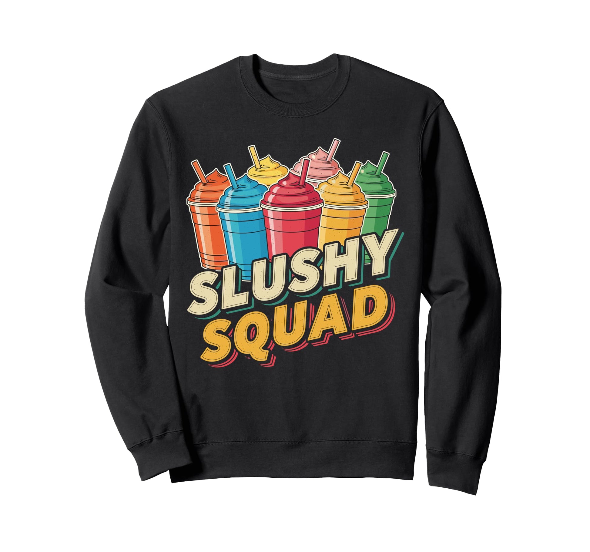 Slushy Squad Rainbow Line Up Sweatshirt - Custom Art Print Men Women - T-Shirt, Sweatshirt, Hoodie