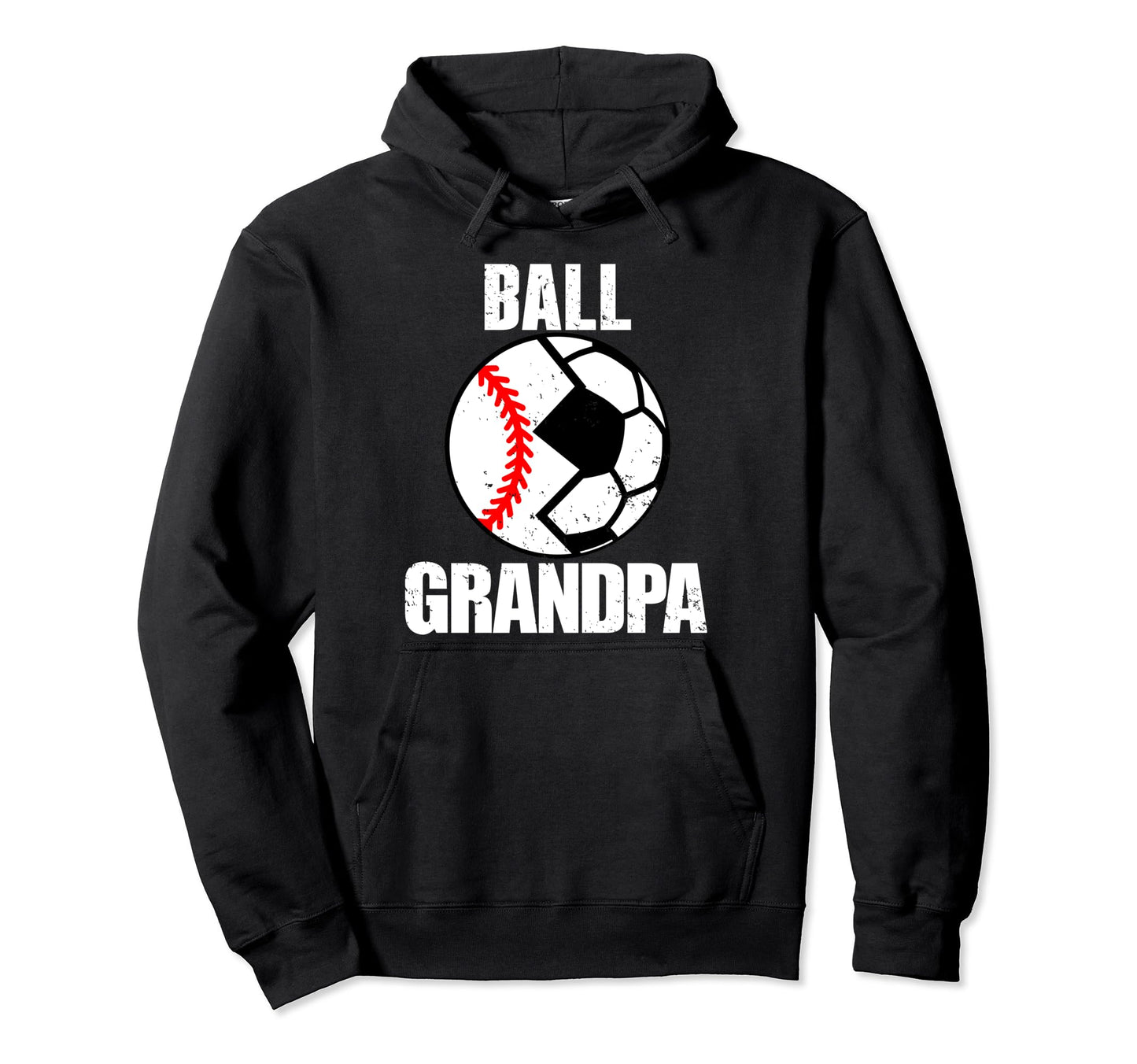 Ball Grandpa Funny Soccer Baseball Grandpa Hoodie - Custom Art Print Unisex - T-Shirt, Sweatshirt, Hoodie