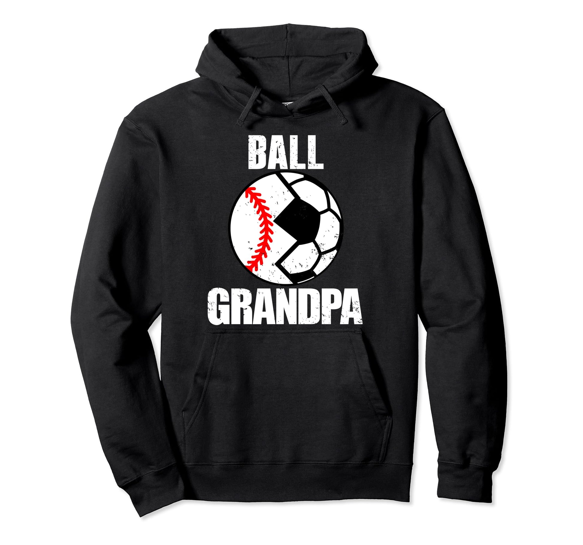Ball Grandpa Funny Soccer Baseball Grandpa Hoodie - Custom Art Print Unisex - T-Shirt, Sweatshirt, Hoodie