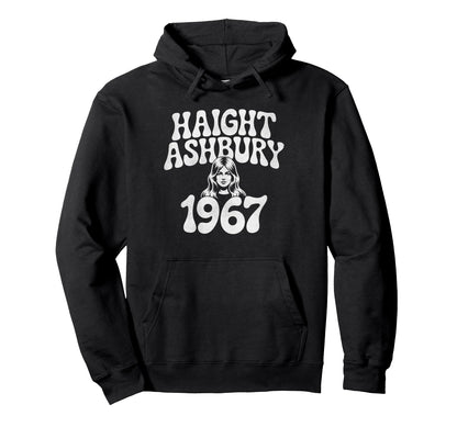 Haight Ashbury 1967 Hippie Boho Hoodie - Graphic Print Men Women - T-Shirt, Sweatshirt, Hoodie
