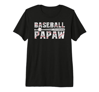 Mens Baseball Papaw Proud Grandpa T-Shirt - Fun Novelty Design for Adults - T-Shirt, Sweatshirt, Hoodie