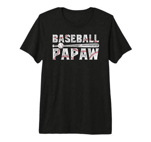 Mens Baseball Papaw Proud Grandpa T-Shirt - Fun Novelty Design for Adults - T-Shirt, Sweatshirt, Hoodie