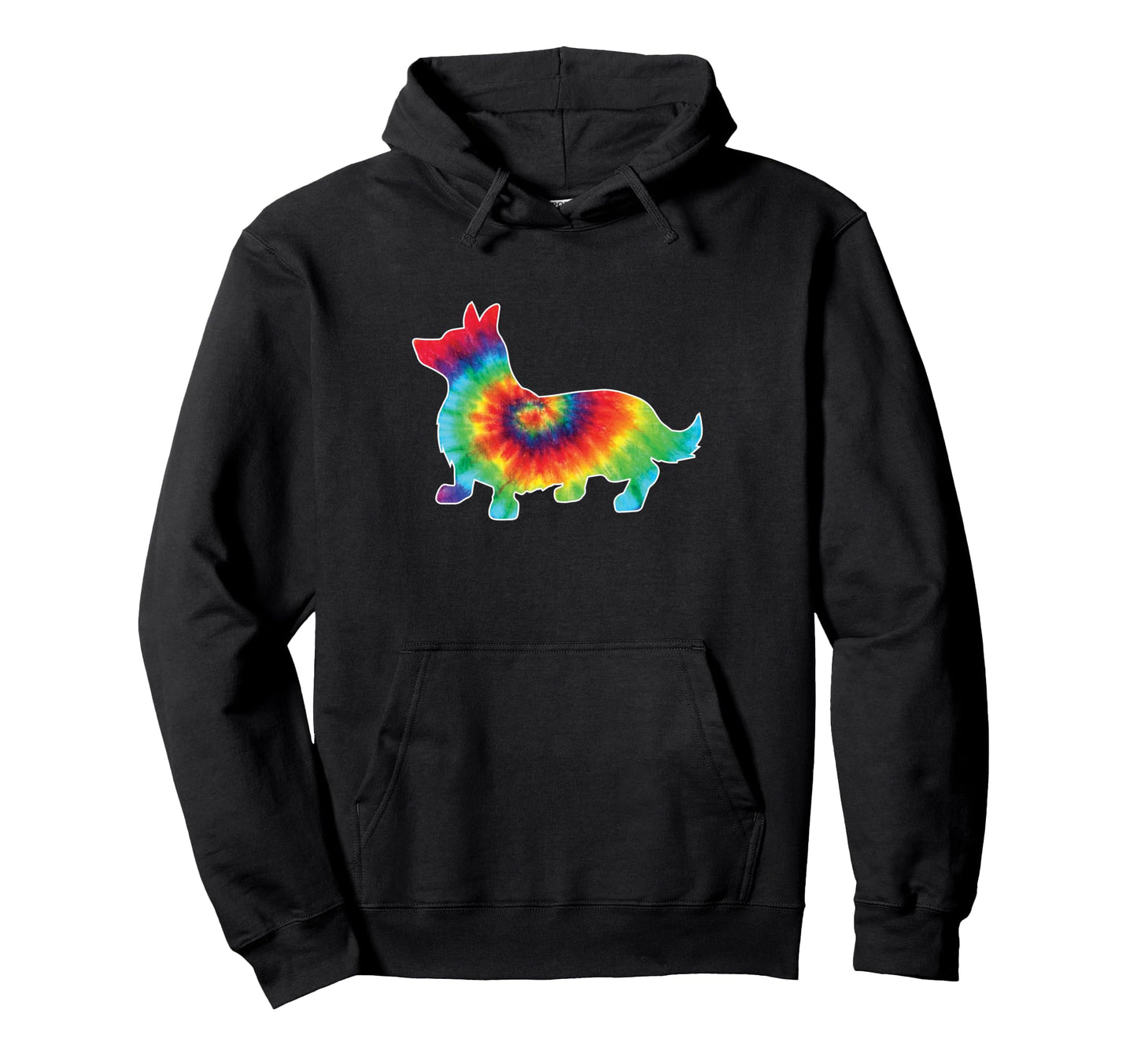 Rainbow Tie Dye Pembroke Welsh Corgi Hoodie - Streetwear Style Unisex - T-Shirt, Sweatshirt, Hoodie