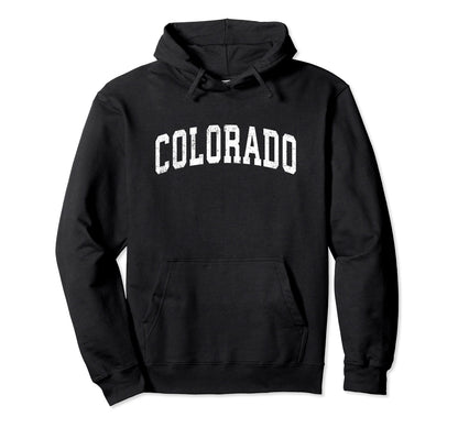 Colorado Varsity Sports Text Hoodie - Graphic Print Men Women - T-Shirt, Sweatshirt, Hoodie