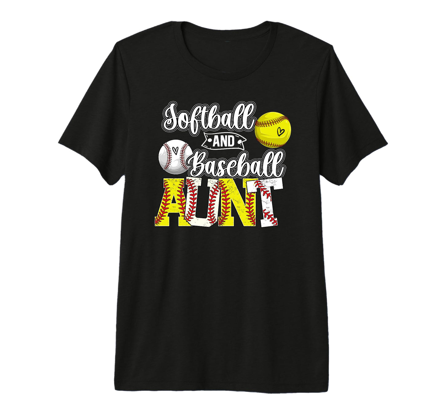Softball And Baseball Aunt Proud T-Shirt - Minimalist Print Men Women - T-Shirt, Sweatshirt, Hoodie