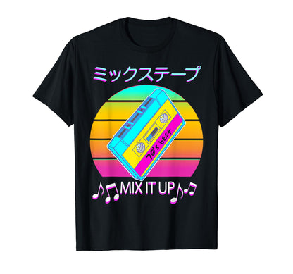 Mix Tape 70S Japanese Otaku Aesthetic T-Shirt - Fun Novelty Design Unisex - T-Shirt, Sweatshirt, Hoodie