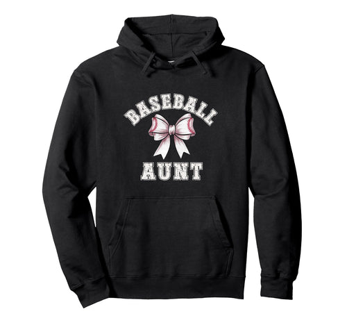 Coquette Baseball Aunt Bow Game Hoodie - Casual Everyday Wear for Adults - T-Shirt, Sweatshirt, Hoodie