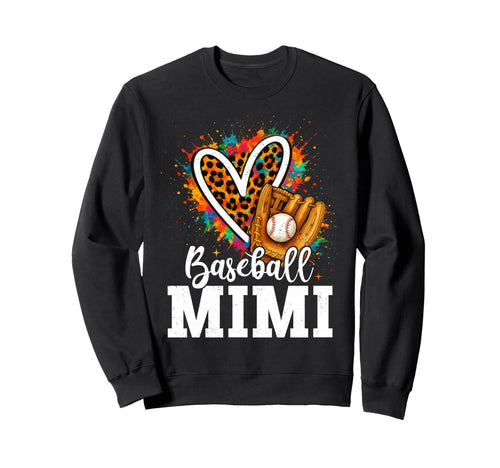 Baseball Mimi Grandma Leopard Heart Sweatshirt - Trendy Graphic Men Women - T-Shirt, Sweatshirt, Hoodie