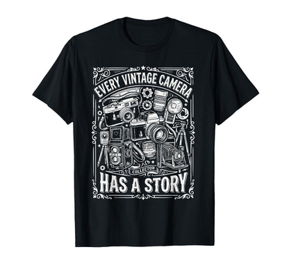 Camera Collector Photography T-Shirt - Aesthetic Graphic Men Women - T-Shirt, Sweatshirt, Hoodie