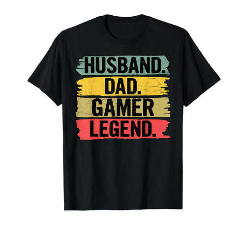 Husband Dad Gamer Legend Fathers Day T-Shirt - Trendy Graphic for Adults - T-Shirt, Sweatshirt, Hoodie
