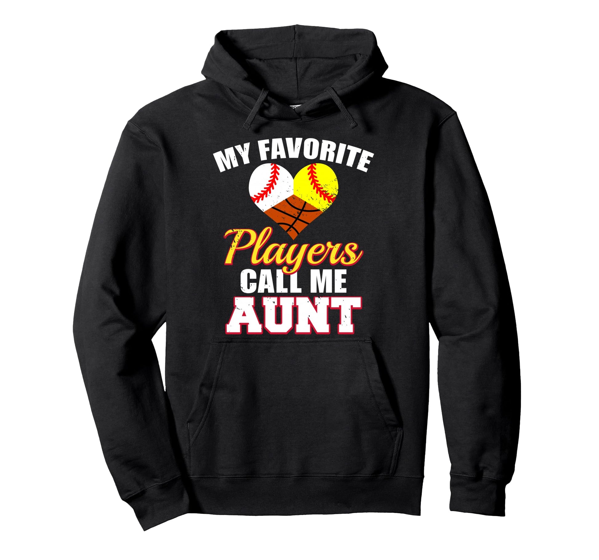 My Favorite Baseball Softball Basketball Hoodie - Unique Graphic Unisex - T-Shirt, Sweatshirt, Hoodie