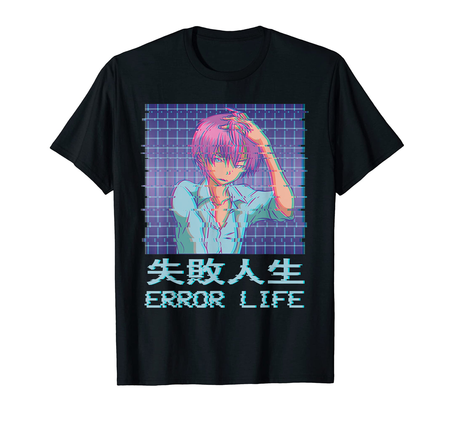 Aesthetic Eboy Anime Error Life T-Shirt - Casual Everyday Wear Unisex - T-Shirt, Sweatshirt, Hoodie