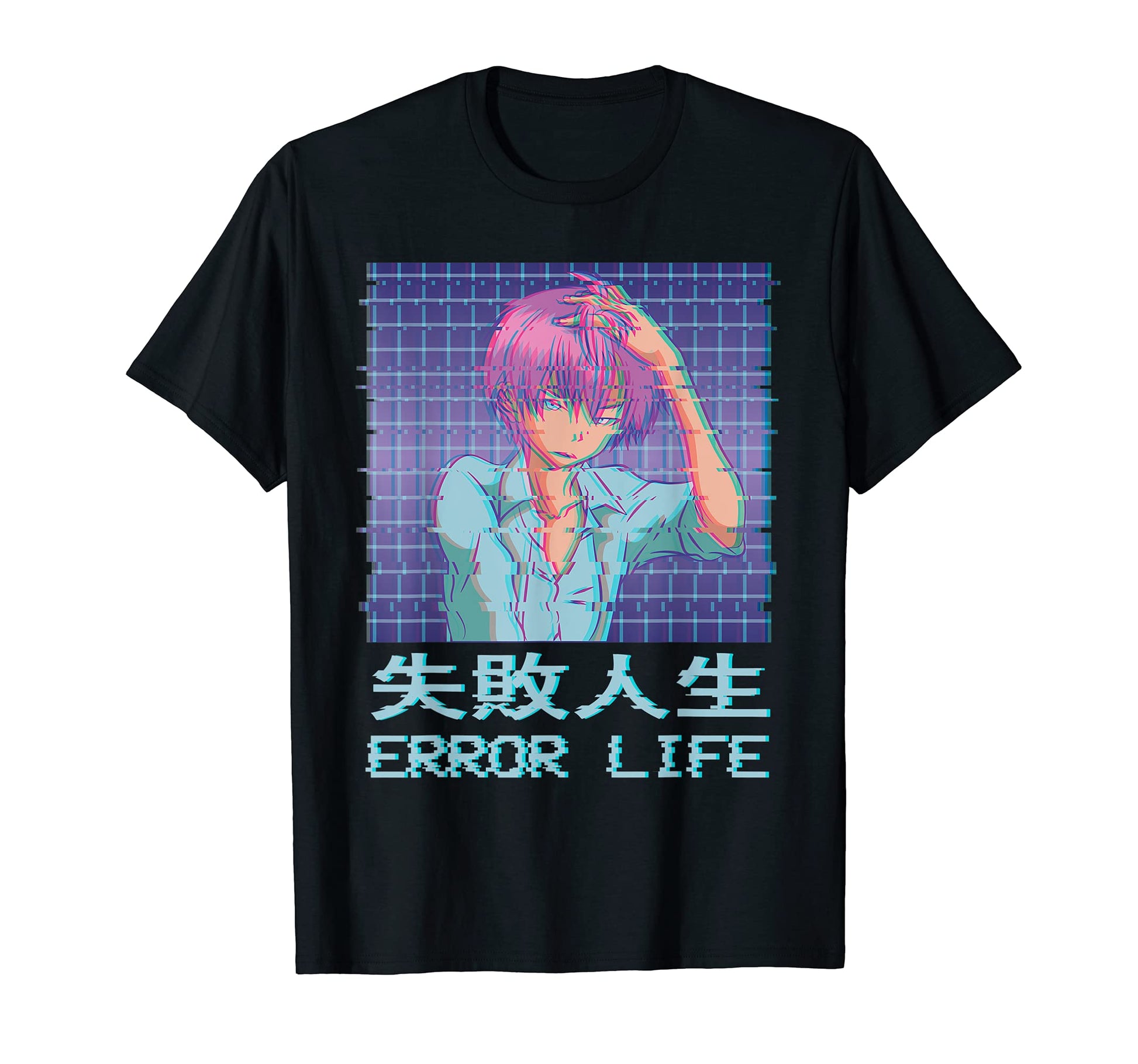 Aesthetic Eboy Anime Error Life T-Shirt - Casual Everyday Wear Unisex - T-Shirt, Sweatshirt, Hoodie