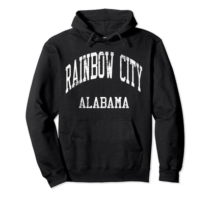 Rainbow City Alabama 70S College Sports Hoodie - Fun Novelty Design Unisex - T-Shirt, Sweatshirt, Hoodie