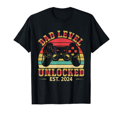 Dad Level Unlocked Gamer Funny Fathers T-Shirt - Graphic Print for Adults - T-Shirt, Sweatshirt, Hoodie