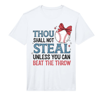Funny Baseball Thou Shall Not Steal T-Shirt - Graphic Print Unisex - T-Shirt, Sweatshirt, Hoodie