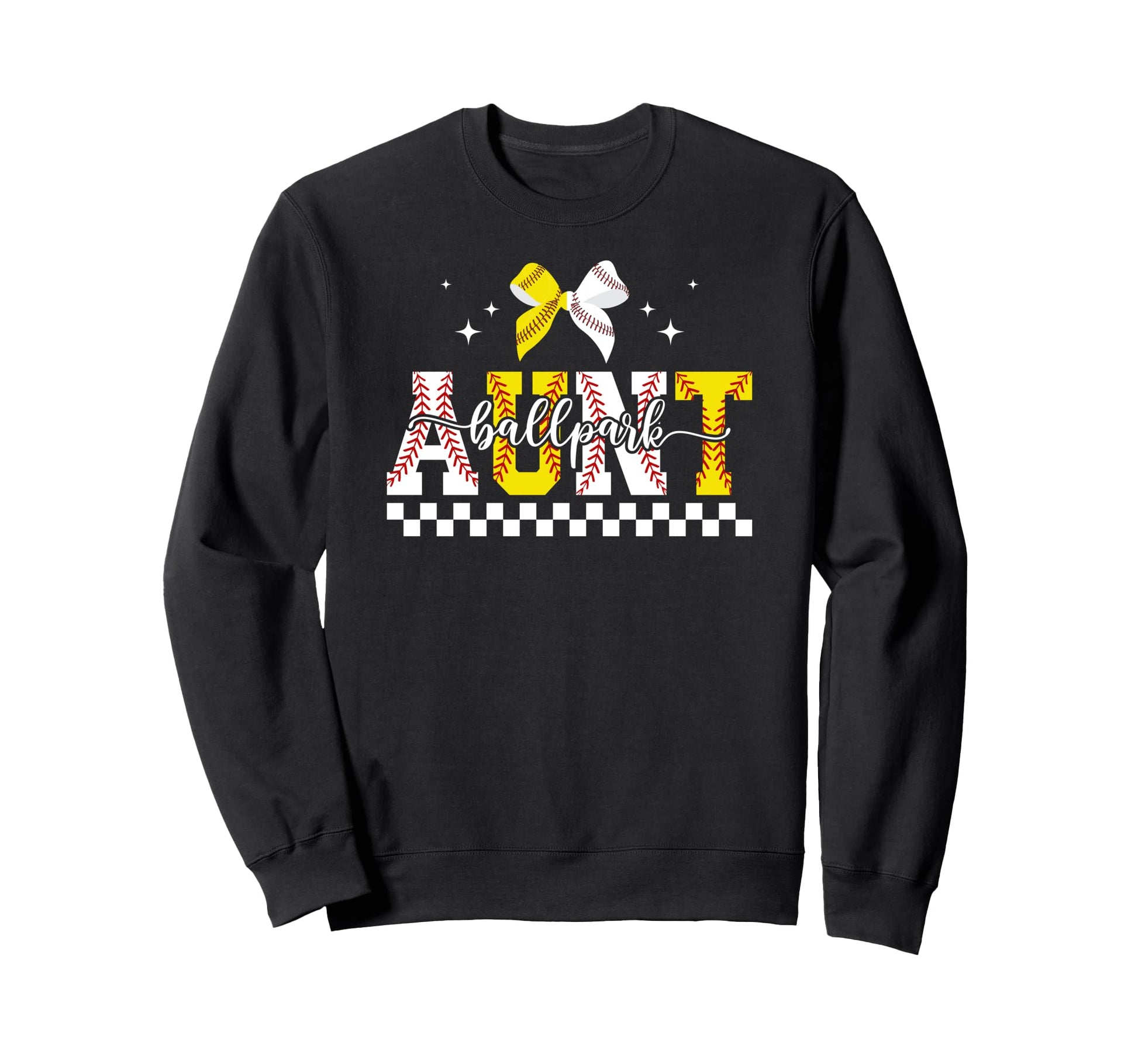 Ballpark Aunt Baseball Softball Aunt Sweatshirt - Graphic Print Men Women - T-Shirt, Sweatshirt, Hoodie