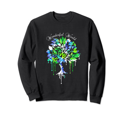 Wonderful World Boho Tree 60S 70S Sweatshirt - Streetwear Style Men Women - T-Shirt, Sweatshirt, Hoodie