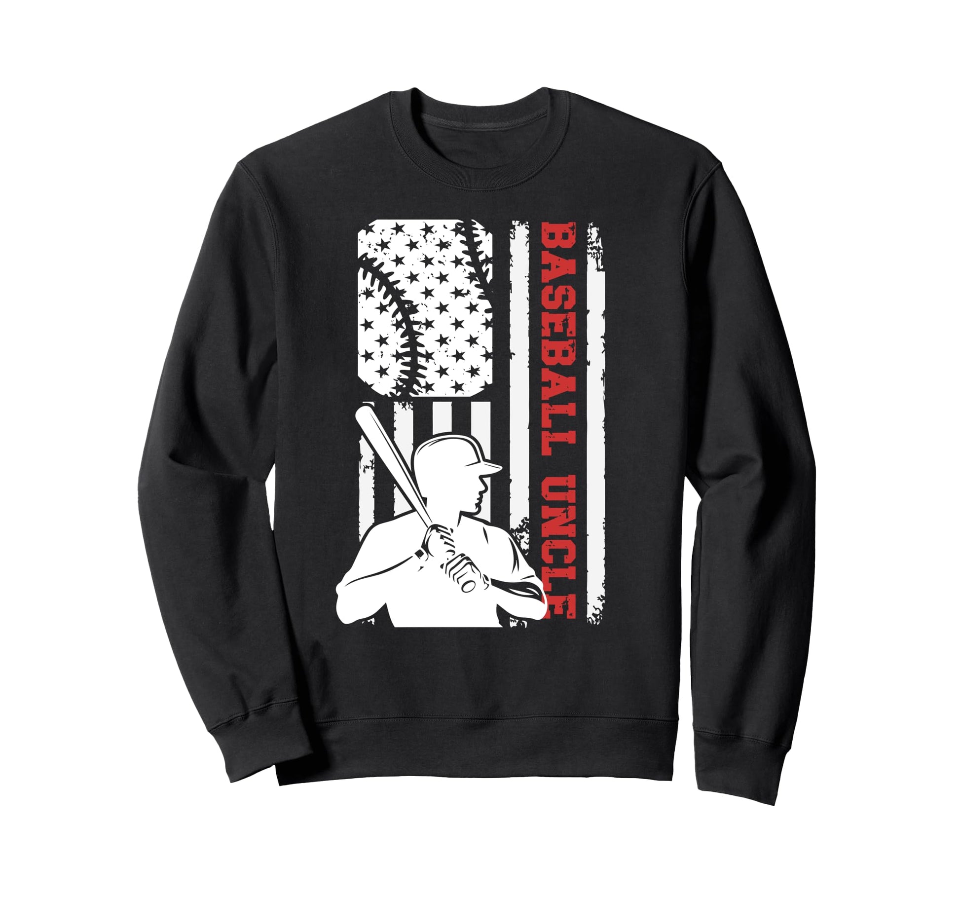 Baseball Uncle Us Flag Uncle Sweatshirt - Aesthetic Graphic Unisex - T-Shirt, Sweatshirt, Hoodie