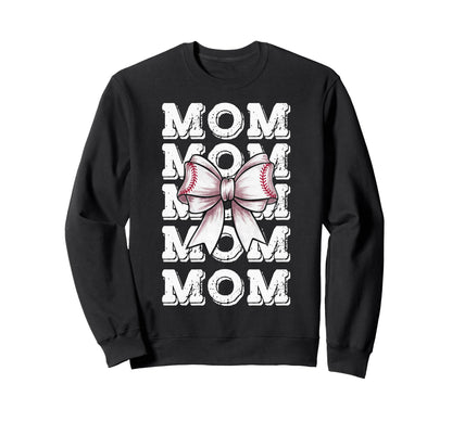 Coquette Baseball Mom Matching Sweatshirt - Unique Graphic Men Women - T-Shirt, Sweatshirt, Hoodie
