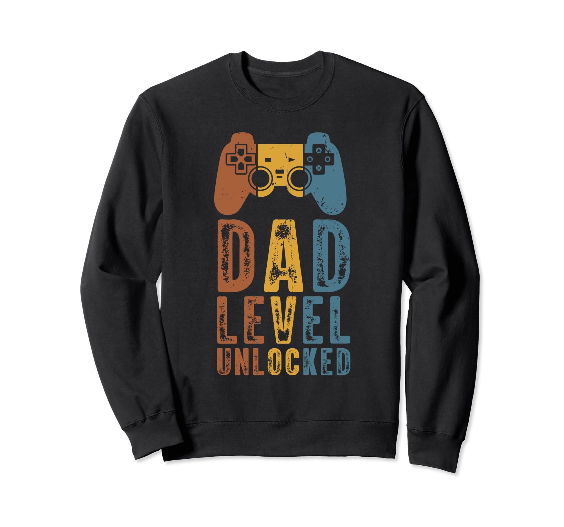 Dad Level Unlocked Video Game Gamer Dad Sweatshirt - Trendy Graphic Unisex - T-Shirt, Sweatshirt, Hoodie