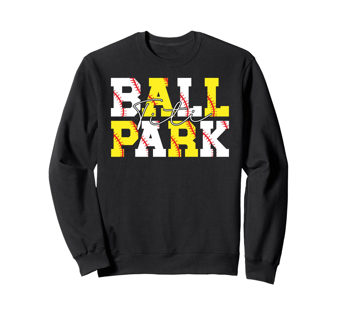 Ballpark Titi Aunt Softball Baseball Sweatshirt - Minimalist Print Unisex - T-Shirt, Sweatshirt, Hoodie